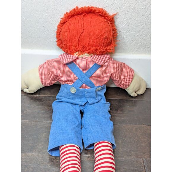 Pair of Vintage Handmade Raggedy Ann & Andy Dolls 27" Long - Picture 3 of 10